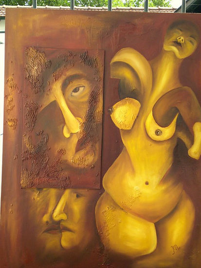 observandonos Oil Panel Nude Paintings