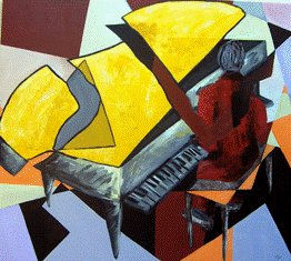 EL PIANISTA 144X 135 CM Oil Canvas Figure Painting