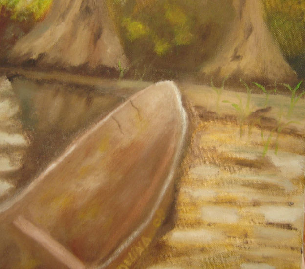 Barcaça. Oil Canvas Landscaping