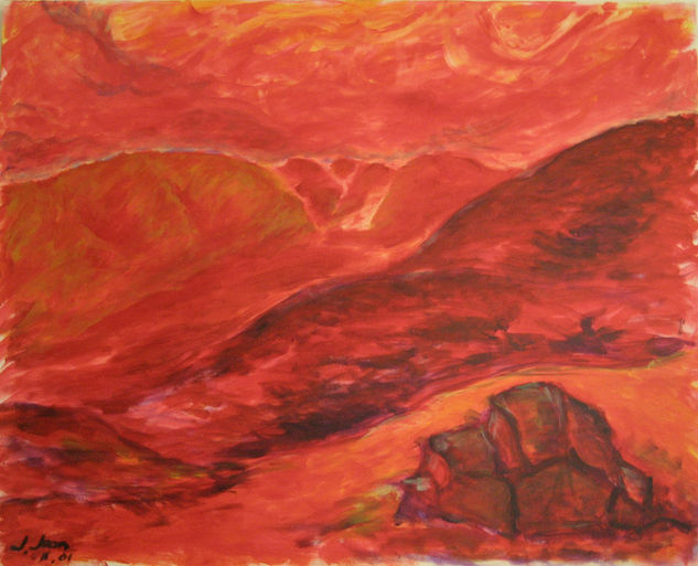 Paisaje en rojo_2001 Oil Canvas Landscaping