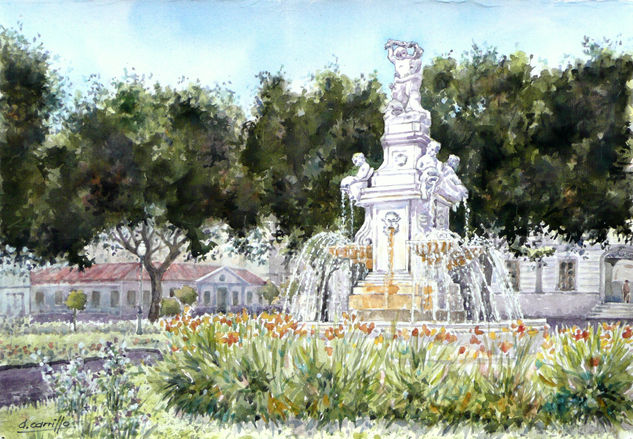 PLAZA DE WEYLER (Tenerife) Watercolour Paper Landscaping