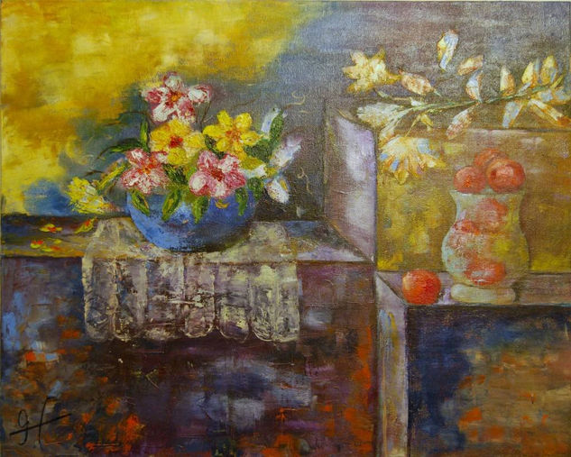 FRUTA Y MANTEL Oil Canvas Landscaping