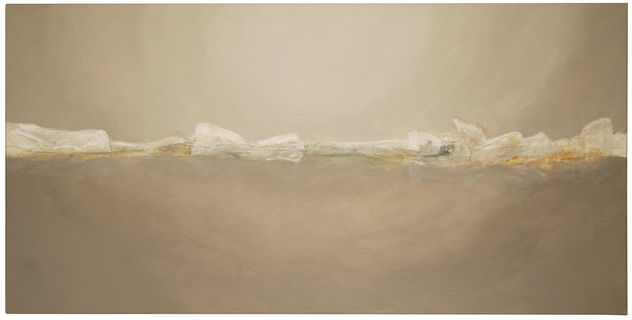 “Mar de Weddell” Acrílico collage sobre tela 100x200cm. 2007 Serie: "Al Sur del Sur" Antár