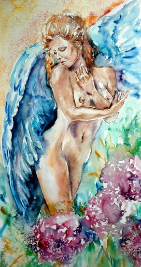 Desnudo Femenino Watercolour Card Nude Paintings