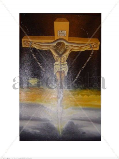 Cristo Atómico Oil Canvas Figure Painting