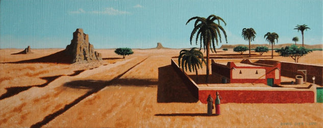 Morada en el desierto Oil Panel Landscaping