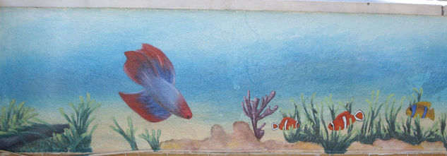 Mural fondo marino 5 Mixed media Others Marine Painting