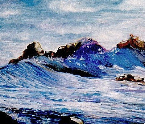 Caprichos en el mar Oil Canvas Marine Painting