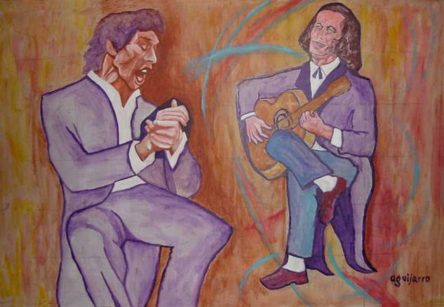 Camarón de la Isla y Paco de Lucía Acrylic Canvas Portrait