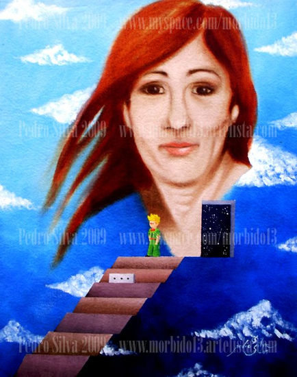 Escalera (Retrato de Una Rosa) Oil Canvas Landscaping