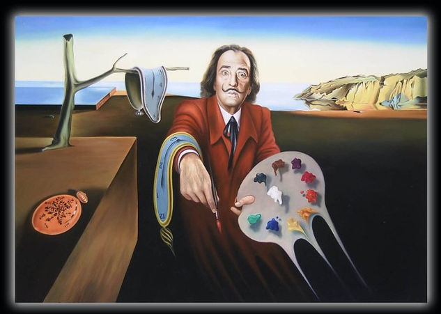 La persistencia de Dali Oil Canvas Portrait