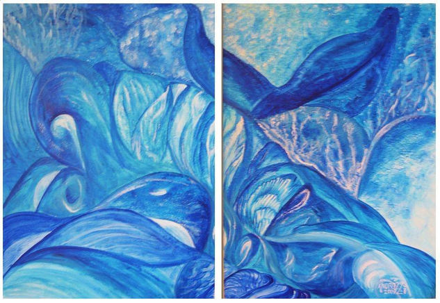 Oceano Acrylic Textile Marine Painting