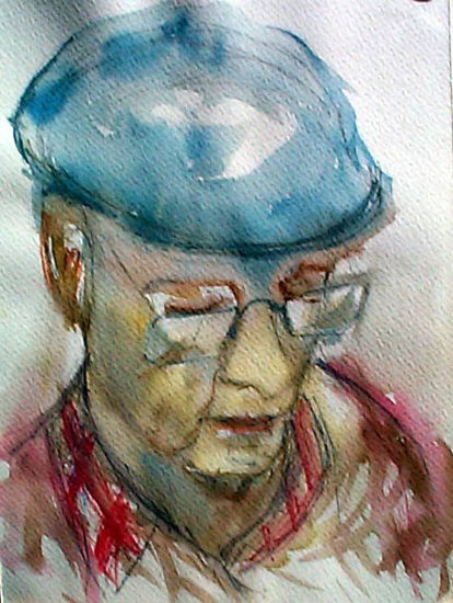 Maestro Guevara Moreno Media Mixta Papel Retrato