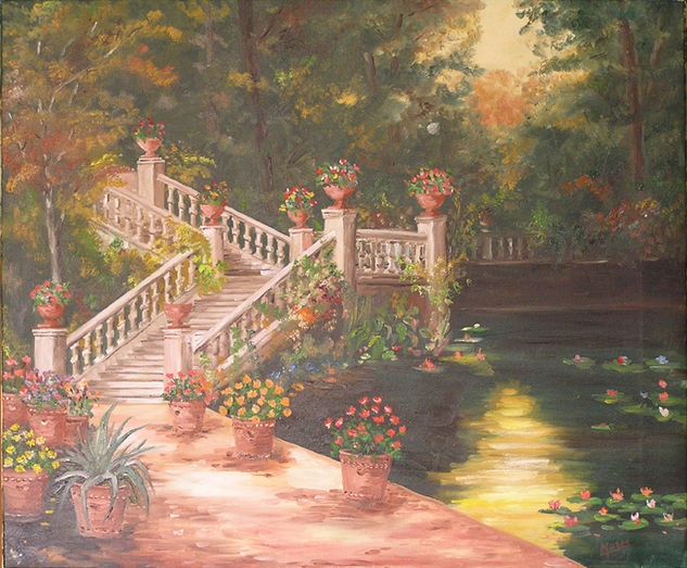 Escalinata Oil Canvas Landscaping