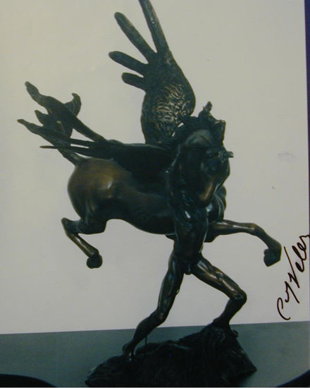 Atrapando a Pegazo Bronze Figurative