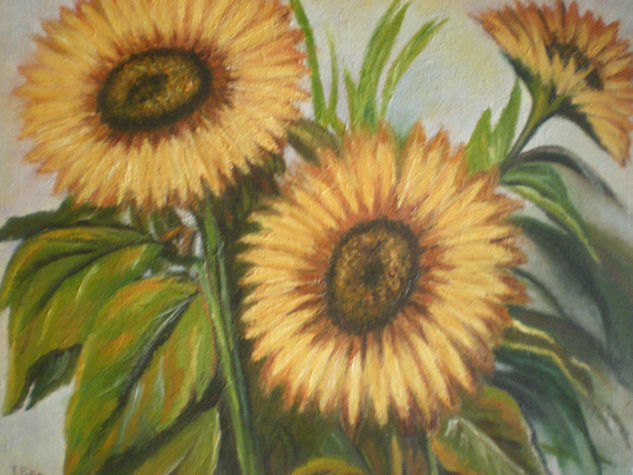 Los girasoles Oil Canvas Landscaping