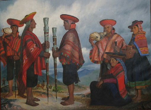 Cambio de Varas, Cuzco Oil Canvas