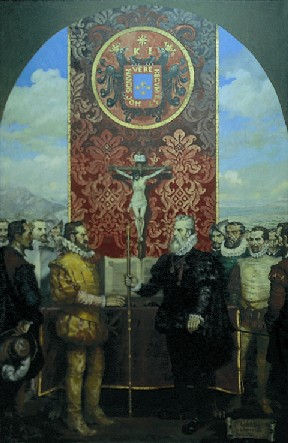 El primer cabildo de Lima. Óleo Lienzo