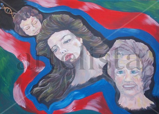 el ciclo de la vida Acrylic Others Portrait