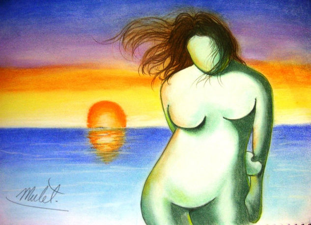 "Nude At the Beach" Carboncillo