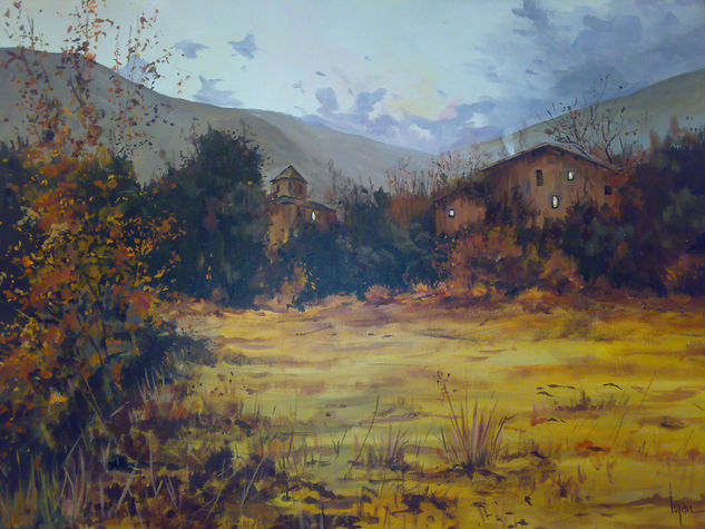 SADERNES  - LA GARROTXA Acrylic Canvas Landscaping