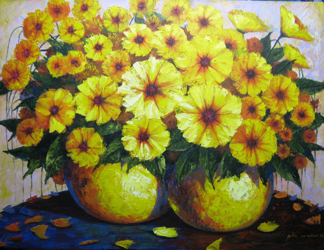 FLORES Oil Canvas Floral Painting