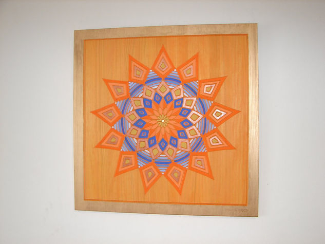 Mandala estrella naranja 