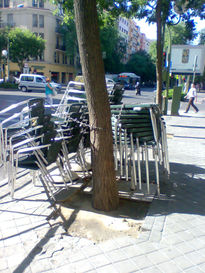 En la terraza