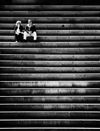 Escaleras Fotoperiodismo y documental Blanco y Negro (Digital)