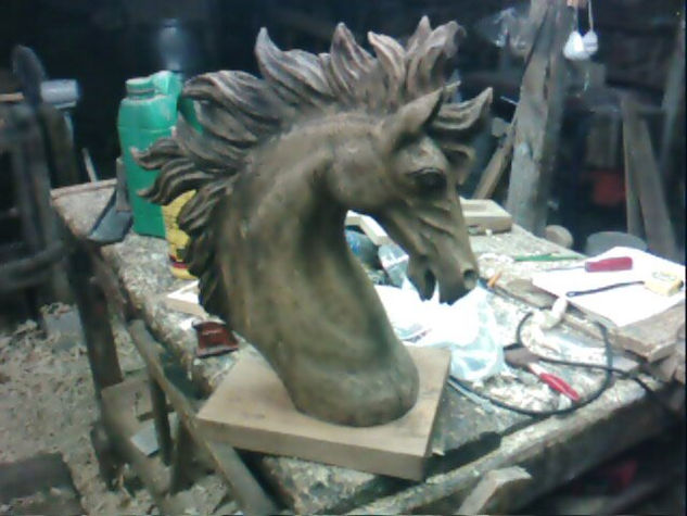 cabeza de caballo Wood Figurative