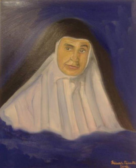 SANTA ANGELA DE LA CRUZ Oil Canvas Portrait