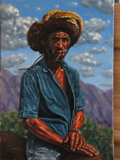 Jinete Brasileño Oil Canvas Figure Painting