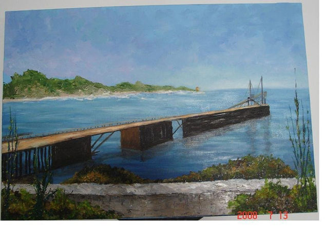 Muelle de Ses Salines d'Eivissa Oil Canvas Landscaping