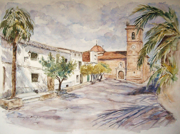 Plaza de la Iglesia Watercolour Paper Landscaping