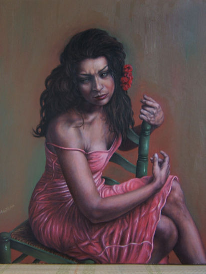 Mujer triste Oil Canvas Portrait