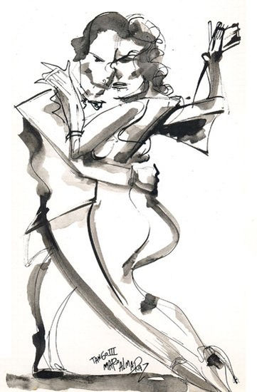 TANGO III Ink Paper Figure Painting