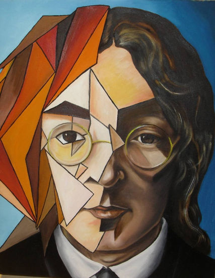 "Mi versión a JOHN LENNON Oil Canvas Landscaping