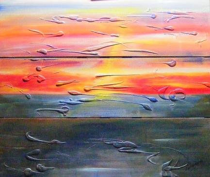 cuadros modernos : Puesta de sol