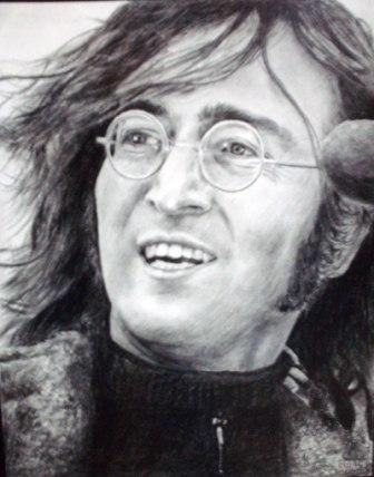 john lennon a last look Charcoal