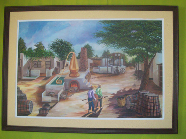 "lagar iqueño" colecc:"colores de mi region de walter ramos " Oil Canvas Landscaping