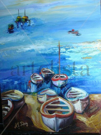 marina Oil Canvas Marine Painting