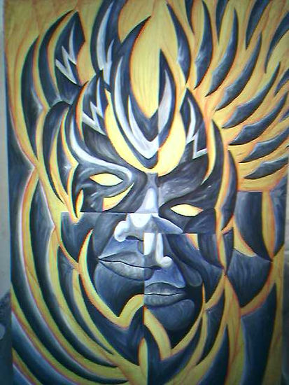 Tribal Oil Canvas