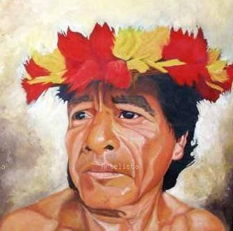 indigena conibo corubo Oil Canvas Portrait