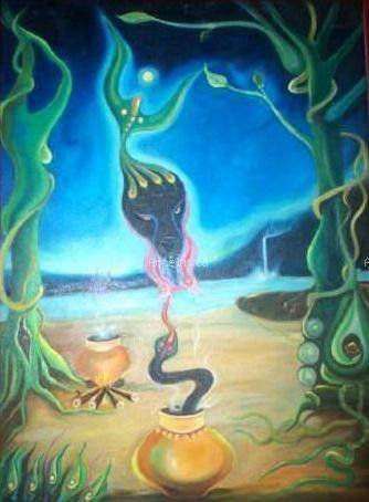 vicion del ayahuasca 2 Oil Canvas Others