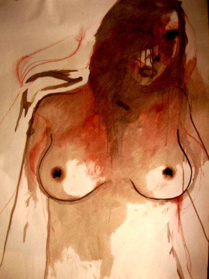 GLAD OSSERVATRICE Oil Paper Nude Paintings