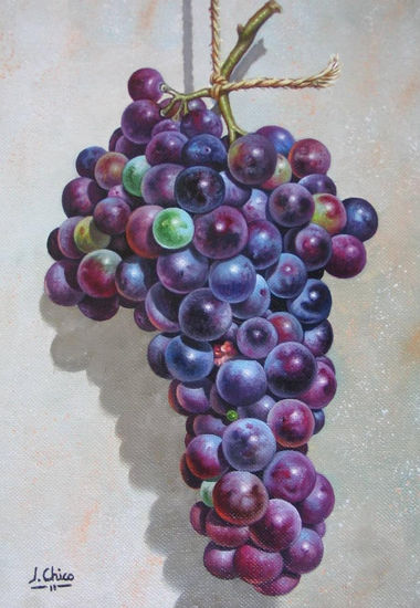 racimo colgado Oil Canvas Still Life Paintings