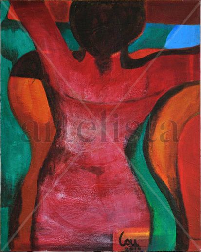 Danza Mixed media Canvas Figure Painting