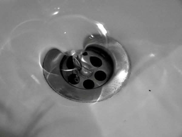 Sunk in a drain