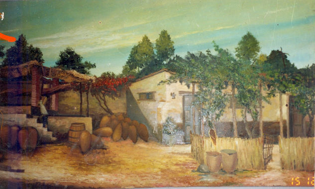 "interior de una bodega"colecc:"colores de mi region de walter ramos " Oil Canvas Landscaping