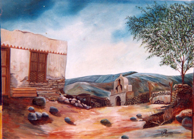 "hacienda la peña" colecc: "colores de mi region de walter ramos" Oil Canvas Landscaping